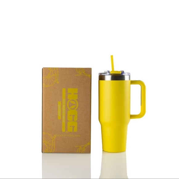 CUSTOM ENGRAVED 40oz Powder Coated Big Swig Tumbler LEMONDROP - Picture 3 of 11